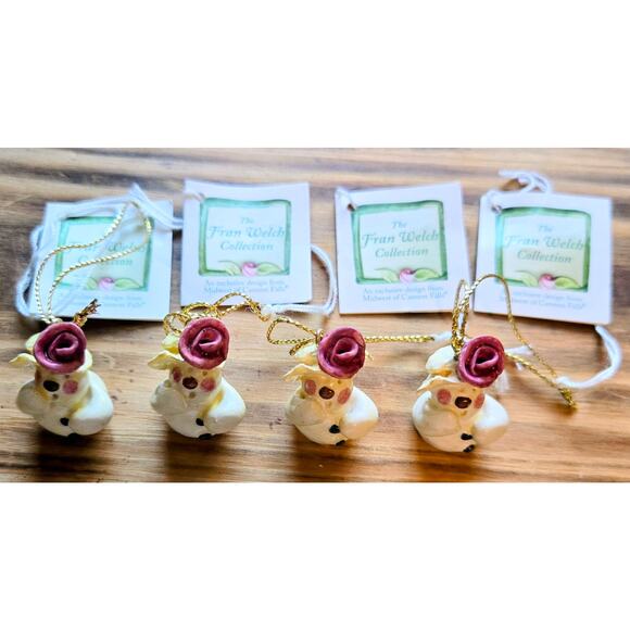 Midwest of Cannon Falls Snowman Christmas Ornaments Fran Welch Lot Of 4 - Picture 2 of 7
